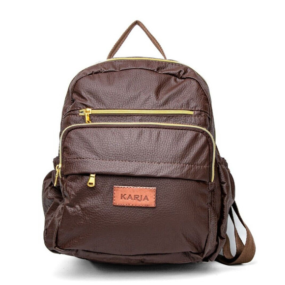 KARIA Women\'s Fashion Backpack Purse Brown Brand New High Quality Great Gift NEW main image 12